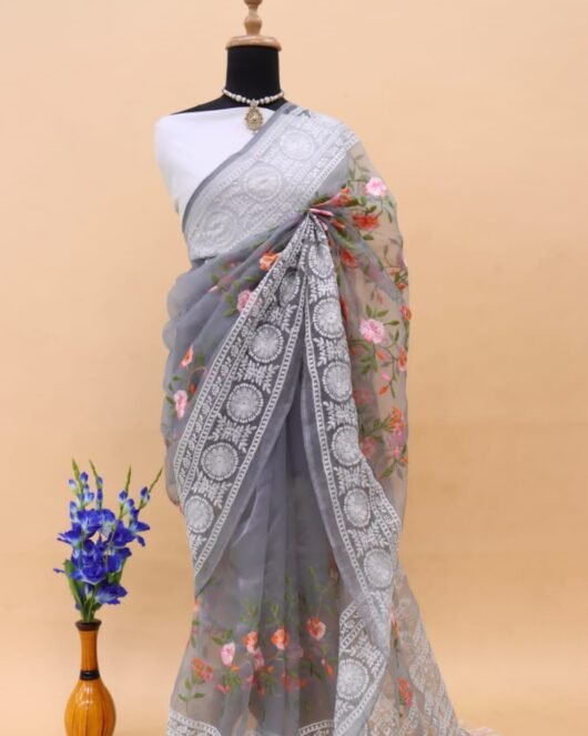 Digital Print Organza Saree