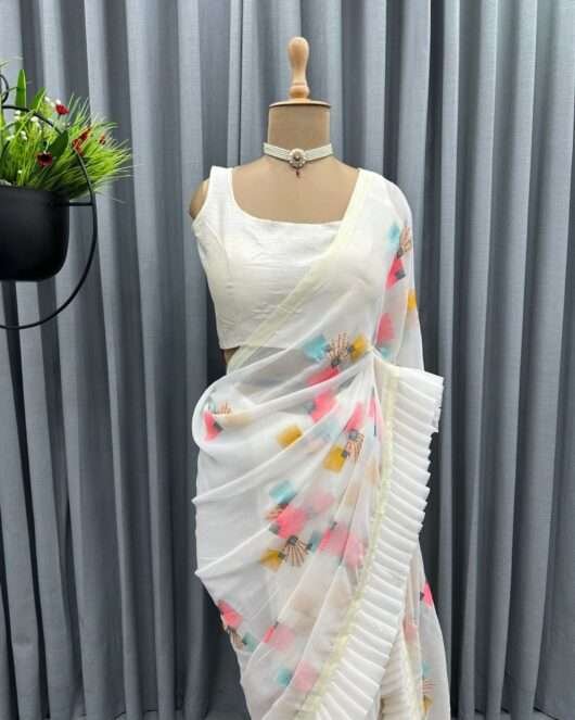 Faux Georgette Saree